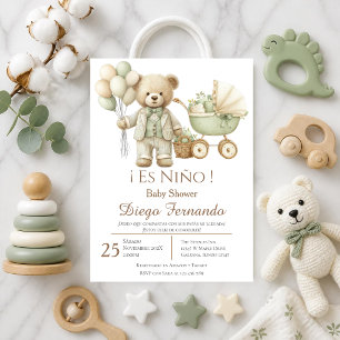 Spanish Baby Shower Boy invitation
