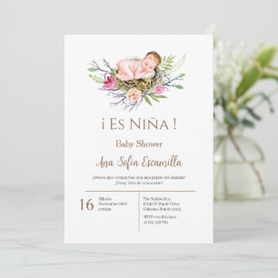 Spanish Baby Shower Girl invitation
