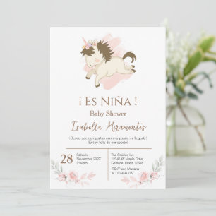 Spanish Baby Shower Girl invitation