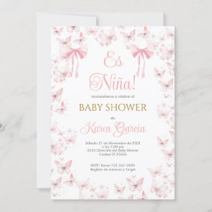 Spanish Baby Shower Girl Invitation
