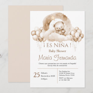 Spanish Baby Shower Girl invitation