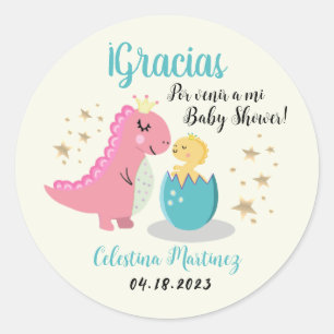 Spanish Baby Shower/Pegatina Baby Shower Classic Round Sticker