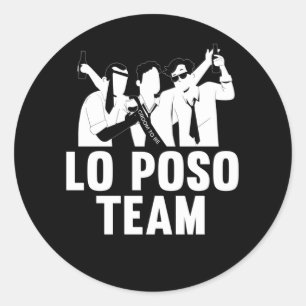 Spanish Bachelor Party Lo Sposo Team Groom Classic Round Sticker