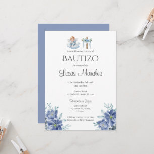 Spanish Baptism Boy invitation