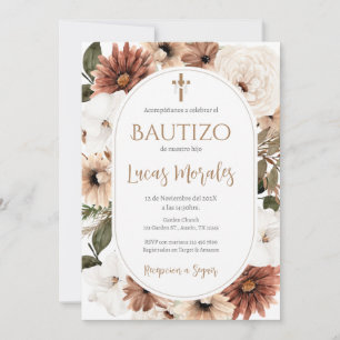 Spanish Baptism Boy invitation