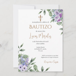 Spanish Baptism Boy invitation