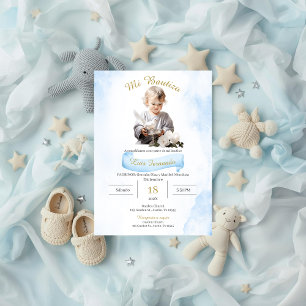 Spanish Baptism Boy Invitation