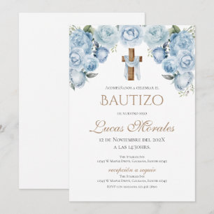 Spanish Baptism Boy invitation