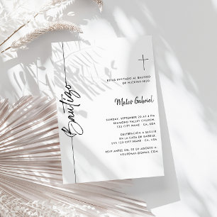 Spanish Baptism invitaciones de bautizo Nino Nina Invitation