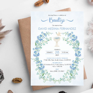 Spanish Bautizo Invitacion Cute Chalice Baptism Invitation