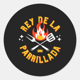 Spanish Bbq Rbeque Grill Classic Round Sticker