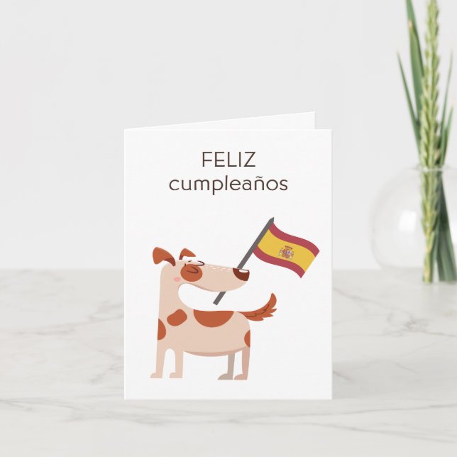 Spanish Birthday Card – feliz cumpleaños  (Front)