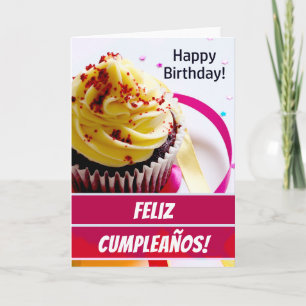 Spanish Birthday Card Tarjeta de Cumpleaños 