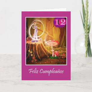 Spanish birthday for 12 year old girl with fairy card