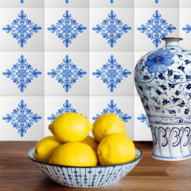 Spanish Blue and White Portuguese Azulejo Kitchen Tile (Creator Uploaded)