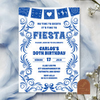 Spanish Blue Talavera Birthday Fiesta