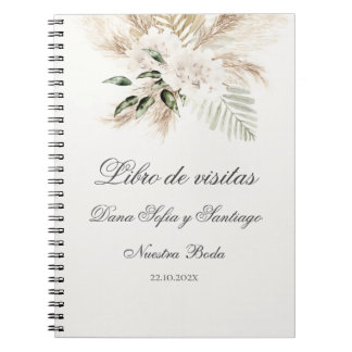 Spanish Boho Wedding Guest Notebook