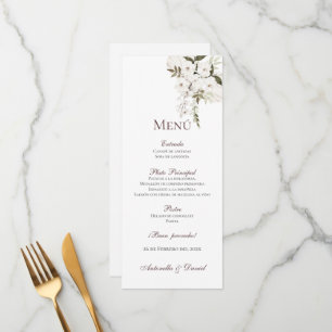 Spanish Boho Wedding Menu