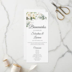 Spanish Boho Wedding Program Programme