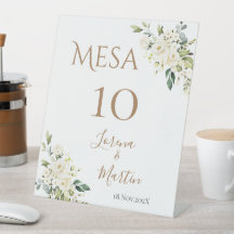 Spanish Boho Wedding Table Number