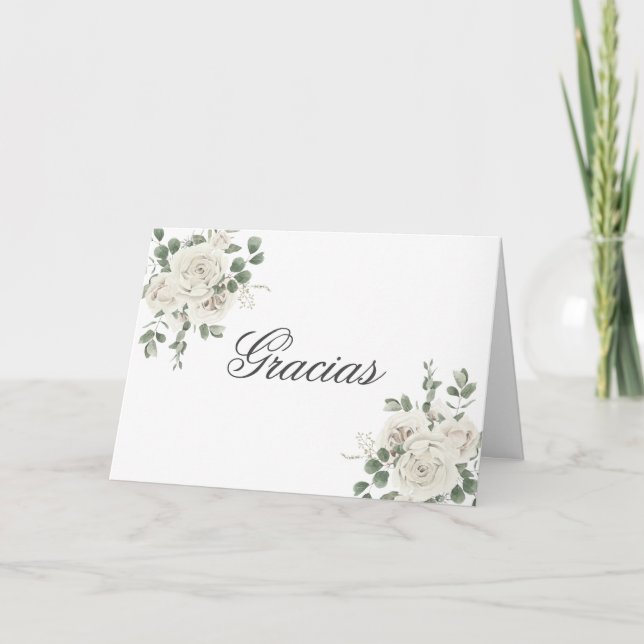 Spanish Boho Wedding Thank You Card (Front)