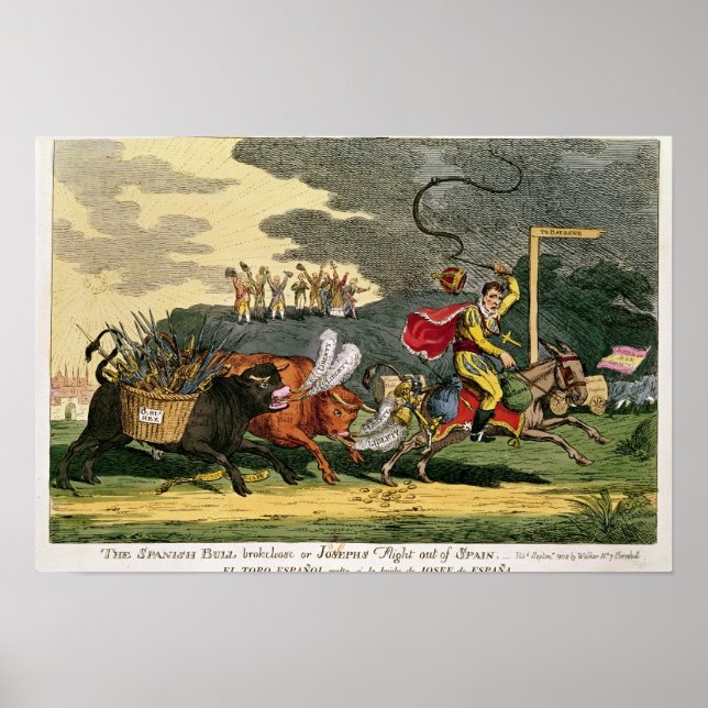 Spanish Bull Broke Lose or, Joseph's Flight Poster (Front)