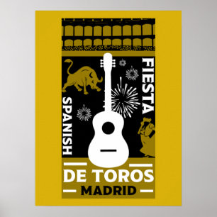 Spanish Bull Fight Corrida De Toros  Poster