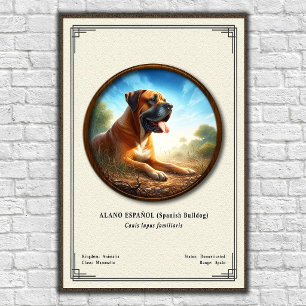 Spanish Bulldog (Alano Español) Zoology Series Poster