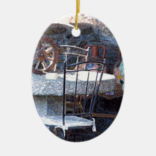 Spanish Cactus Still Life Ceramic Tree Decoration