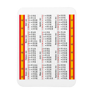 Spanish calendar 2021 magnet
