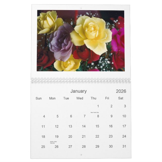 Spanish Calendario 2013-2014 flores para mama Calendar (Jan 2026)