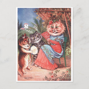 Spanish Cat by Louis Wain Postcard