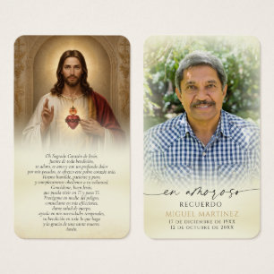 Spanish Catholic Sacred Heart Memorial Prayer