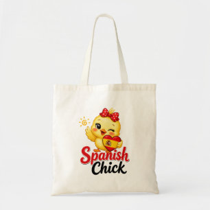 Spanish Chick Cute Spain Flag Design Tote Bag