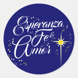 SPANISH christian CHRISTMAS three kings day Classic Round Sticker