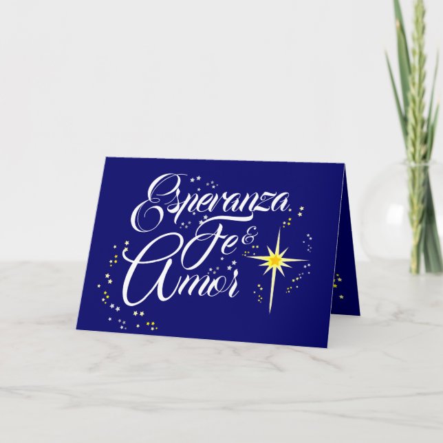 SPANISH christian CHRISTMAS three kings day Holiday Card (Front)