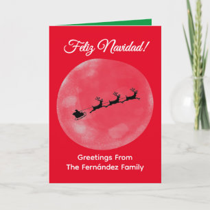 Spanish Christmas Card, Personalized X'mas Card