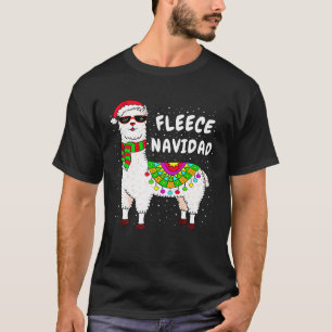Spanish Christmas  Fleece Feliz Navidad Llama Prem T-Shirt
