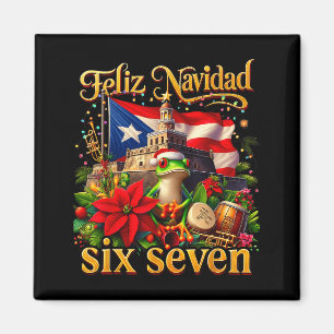 Spanish Christmas Funny Puerto Rico Boricua Coqui  Magnet