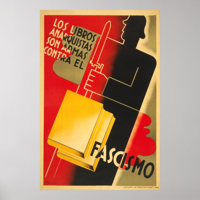 Spanish Civil War Anarchist / Facism Poster Large (Front)