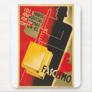 Spanish Civil War Anarchist / Facism Rare Poster Mouse Mat