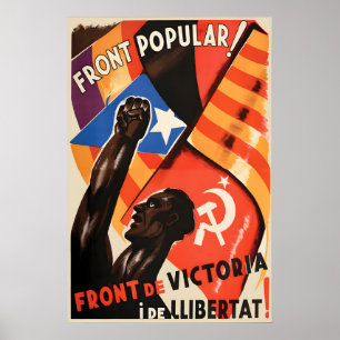 Spanish Civil War Poster Front Popular. Front of