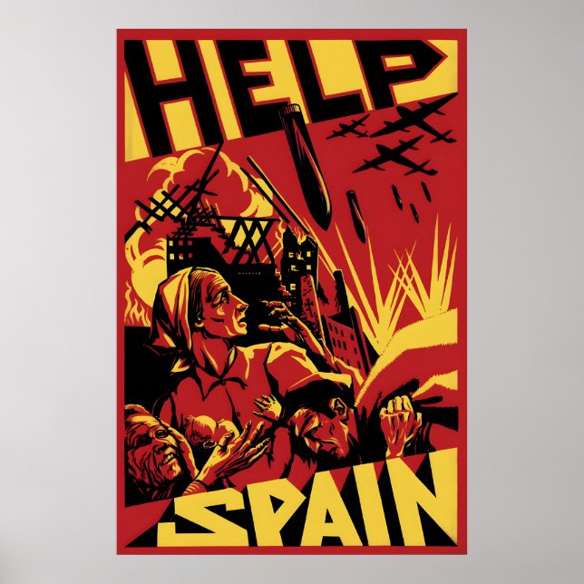 Spanish Civil War Poster Help Spain! Second (Front)