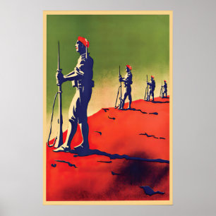 Spanish Civil War Propaganda Poster Basque