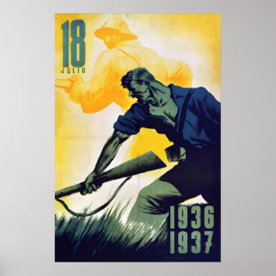 Spanish Civil War Propaganda Poster CNT War Art