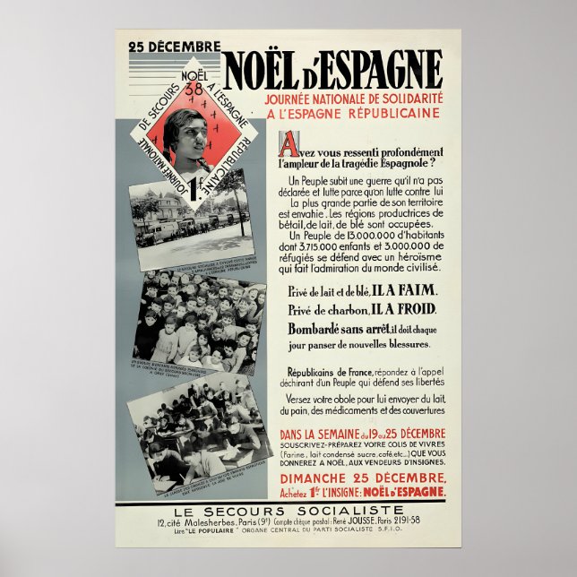 Spanish Civil War Propaganda Poster Socialist (Front)