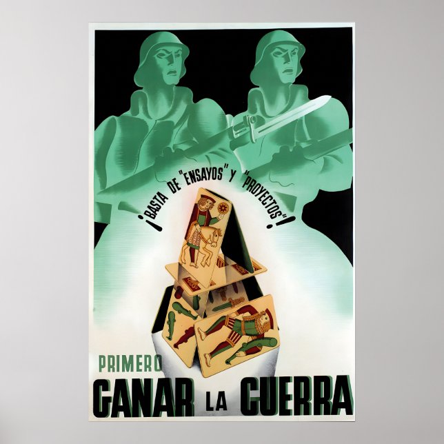Spanish Civil War Propaganda Poster Win first (Front)