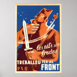 Spanish Civil War Propaganda Poster Work for the