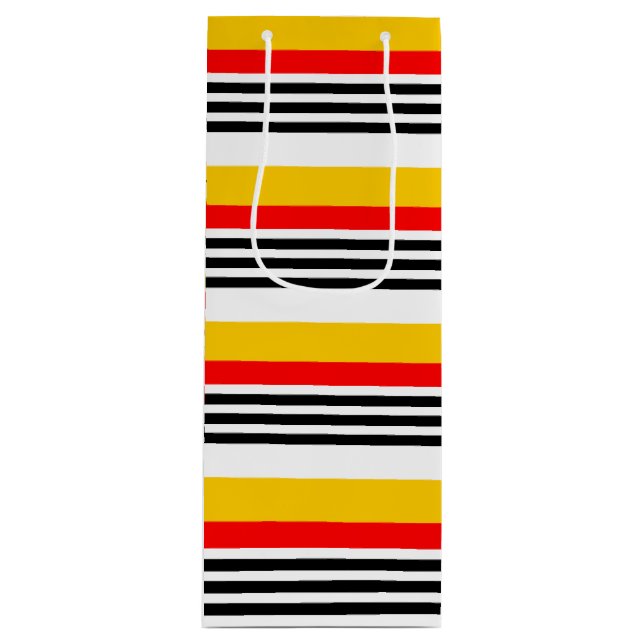 Spanish Classic Stripe Multi wine Gift Bag (Front)