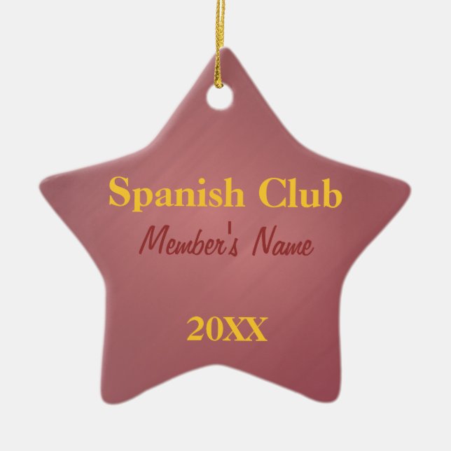 Spanish Club, Foreign Language Club Ornaments (Front)